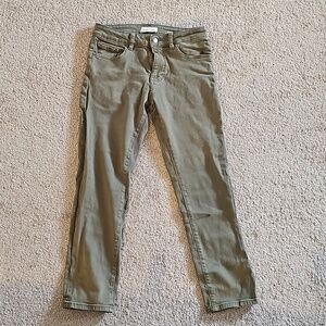 Warp and Weft green pants 29×28